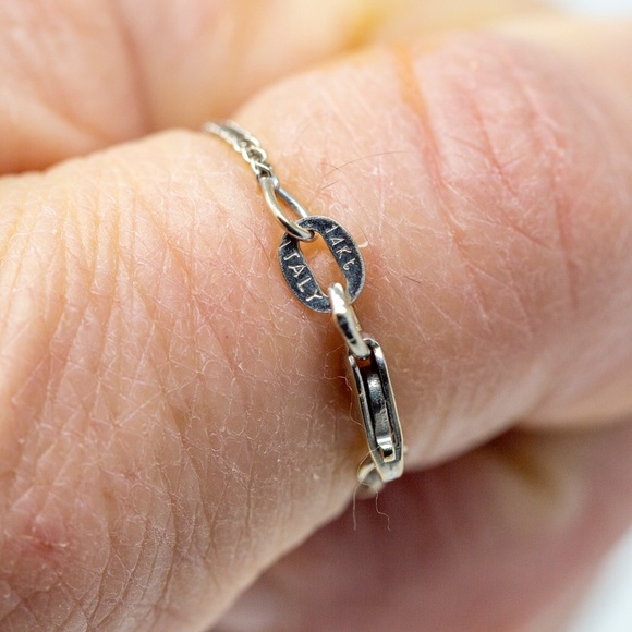 3D 14kt White Gold Star of David Charm & Necklace - Picture 7 of 9